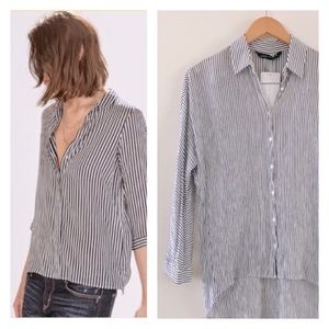 Zara flowy striped shirt blouse